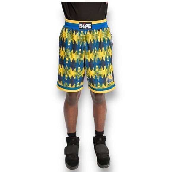 HYPE Golden State Warriors Kente Basketball Shorts Men’s XL MSRP $100 - Picture 1 of 11